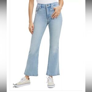 Good American Good Legs Cropped Mini Boot Cut Mini Jeans NWT